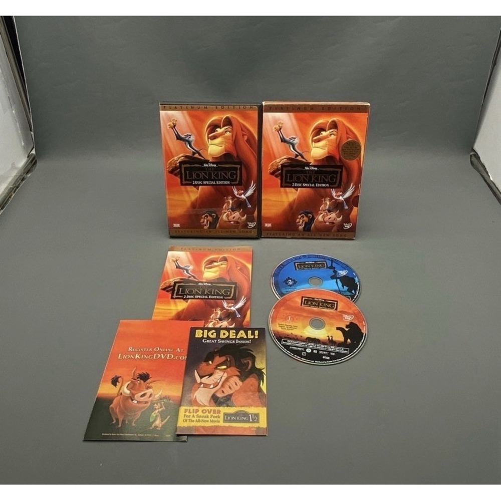 The Lion King 2-Disc DVD Special/Platinum Edition (Disney, 2003,) Used